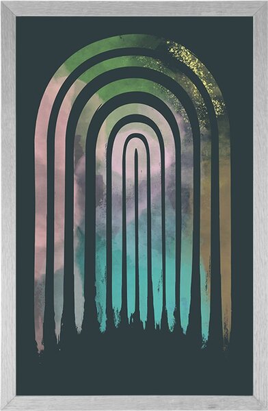 Plakat street art tęcza Mid-Century
