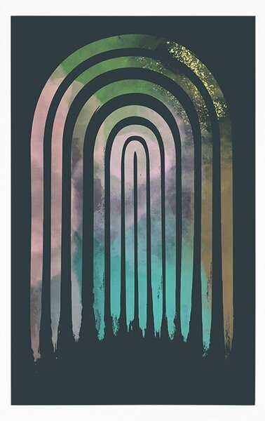 Plakat street art tęcza Mid-Century