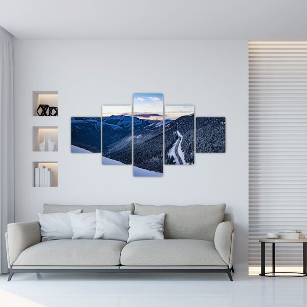 Obraz ośnieżonego stoku (125x70 cm)