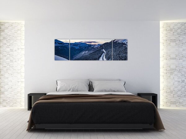 Obraz ośnieżonego stoku (170x50 cm)