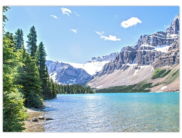 Obraz alpejskiego jeziora (70x50 cm)