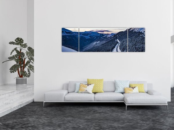 Obraz ośnieżonego stoku (170x50 cm)