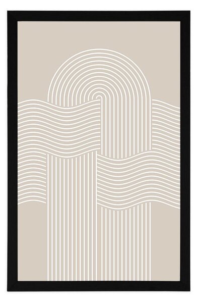 Plakat nowoczesna piaskowa tęcza Mid-Century