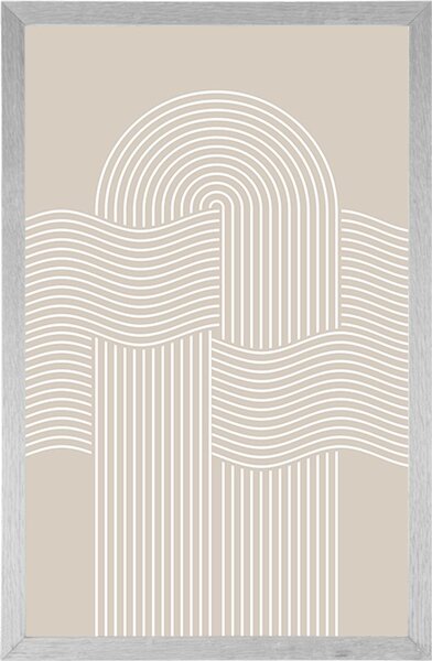 Plakat nowoczesna piaskowa tęcza Mid-Century