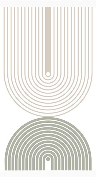 Plakat minimalistyczne tęcze Mid-Century
