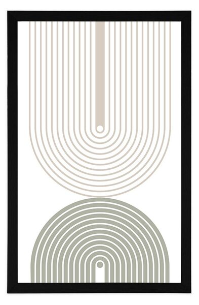 Plakat minimalistyczne tęcze Mid-Century