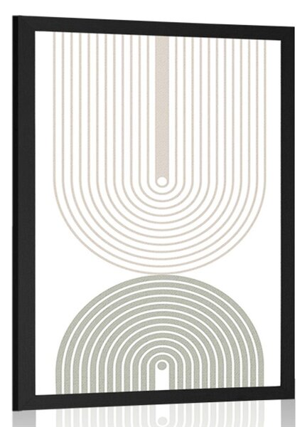 Plakat minimalistyczne tęcze Mid-Century