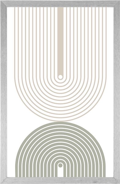 Plakat minimalistyczne tęcze Mid-Century