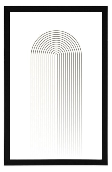 Plakat minimalistyczna tęcza Mid-Century