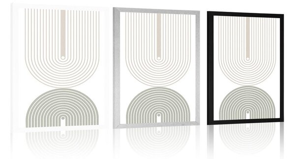 Plakat minimalistyczne tęcze Mid-Century