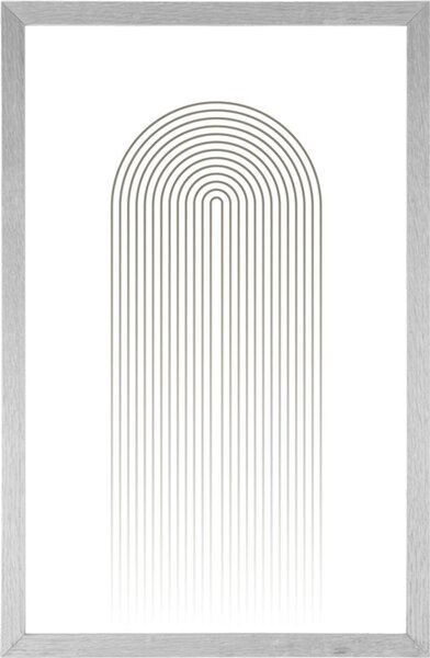 Plakat minimalistyczna tęcza Mid-Century