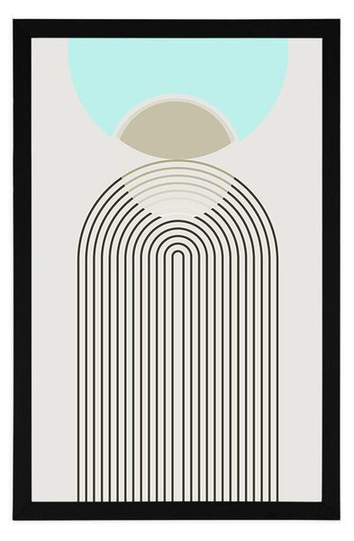 Plakat tęcza przyszłości Mid-Century