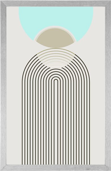Plakat tęcza przyszłości Mid-Century