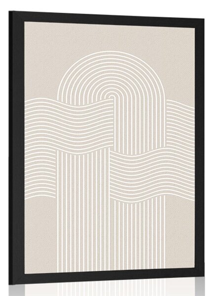 Plakat nowoczesna piaskowa tęcza Mid-Century