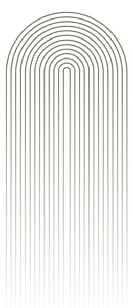 Plakat minimalistyczna tęcza Mid-Century
