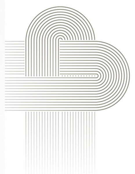 Plakat połączenie tęczy Mid-Century