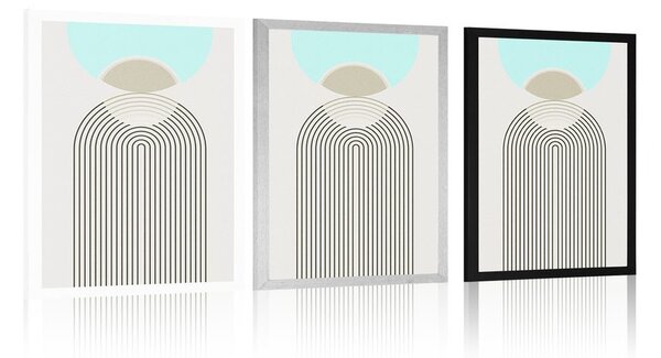 Plakat tęcza przyszłości Mid-Century