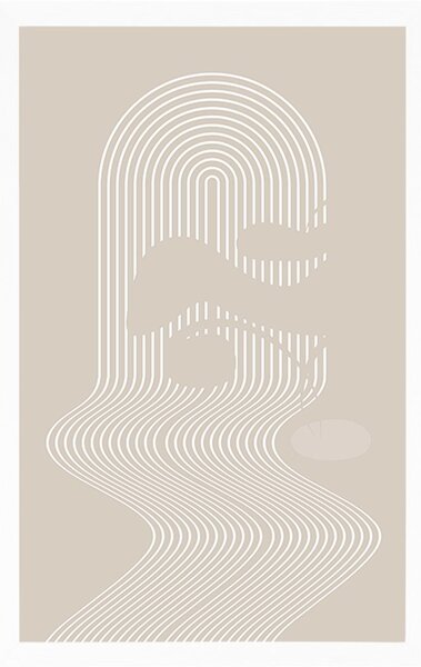 Plakat oryginalny wzór tęczy Mid-Century
