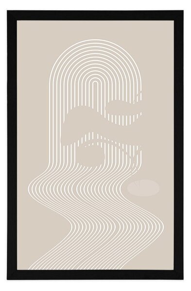 Plakat oryginalny wzór tęczy Mid-Century