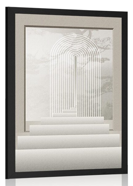 Plakat schody do raju Mid-Century