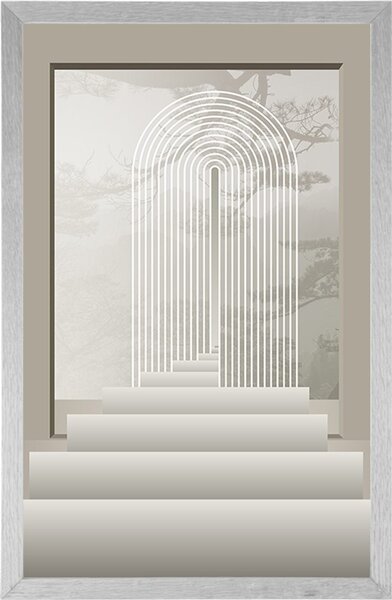 Plakat schody do raju Mid-Century