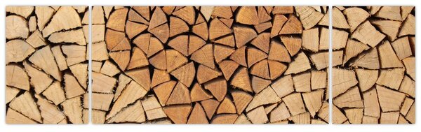 Obraz - Serce z drewna (170x50 cm)
