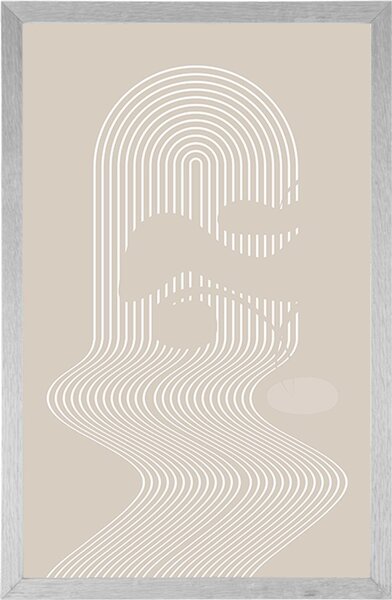 Plakat oryginalny wzór tęczy Mid-Century