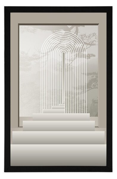 Plakat schody do raju Mid-Century