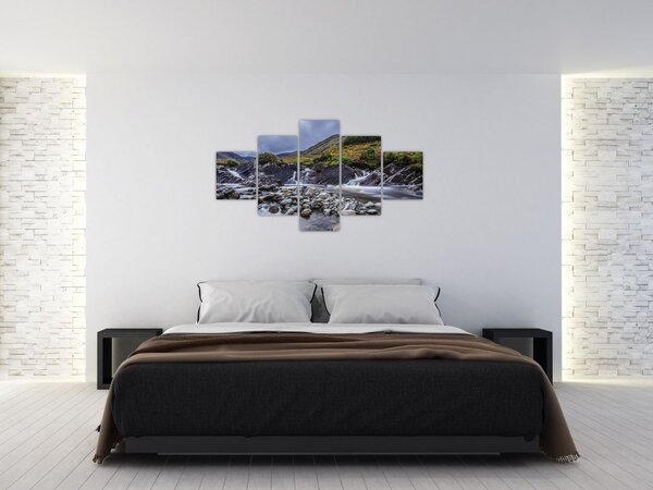 Obraz płynącej wody (125x70 cm)
