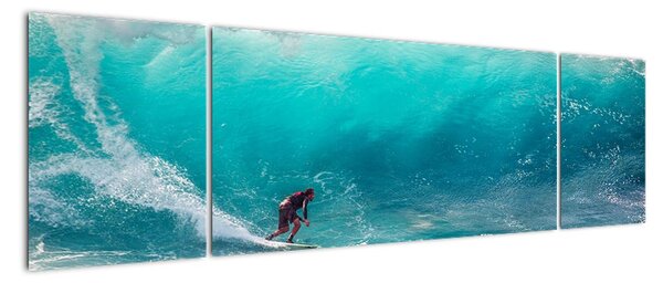 Obraz surfera na falach (170x50 cm)