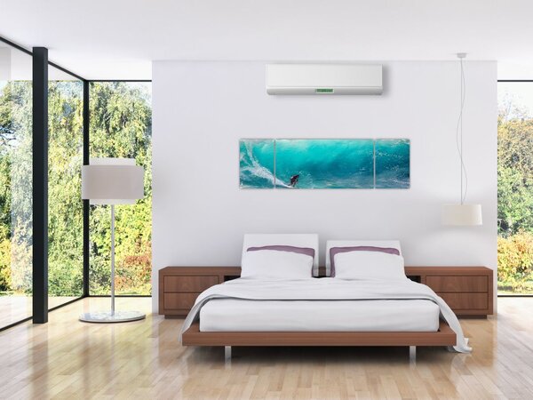 Obraz surfera na falach (170x50 cm)