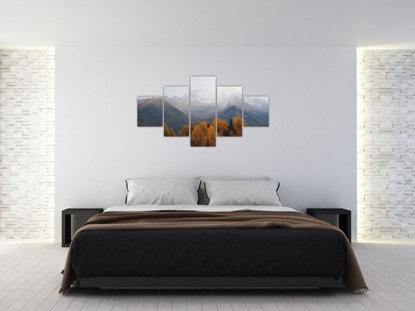 Obraz - Widok na grzbiety górskie (125x70 cm)