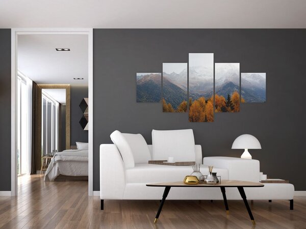 Obraz - Widok na grzbiety górskie (125x70 cm)