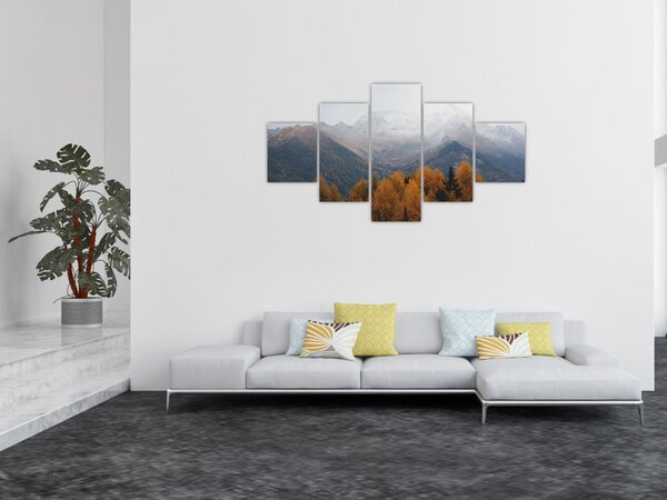 Obraz - Widok na grzbiety górskie (125x70 cm)