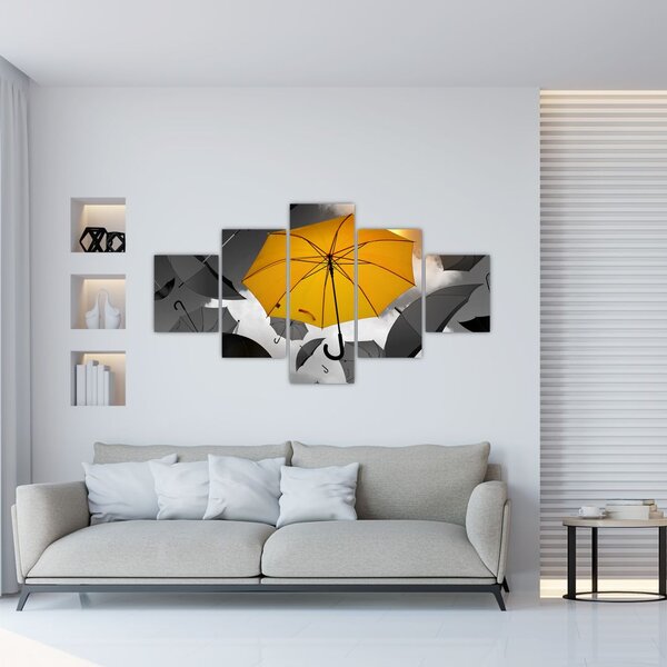 Obraz żółtego parasola (125x70 cm)