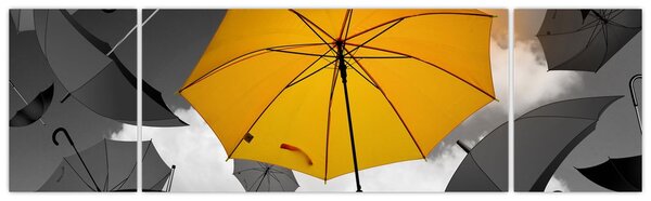 Obraz żółtego parasola (170x50 cm)