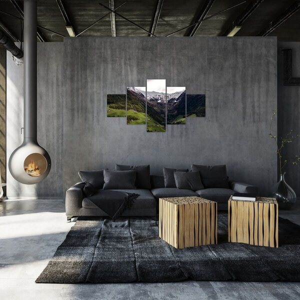 Obraz - Dolina pod górami (125x70 cm)