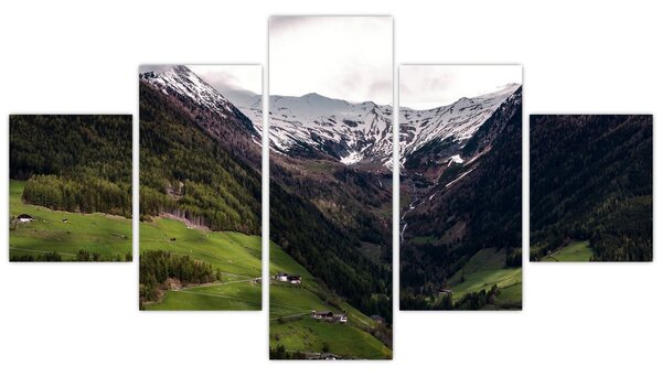 Obraz - Dolina pod górami (125x70 cm)