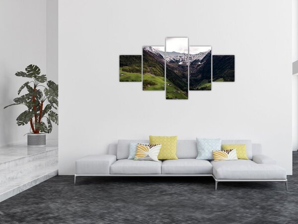 Obraz - Dolina pod górami (125x70 cm)