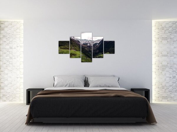 Obraz - Dolina pod górami (125x70 cm)