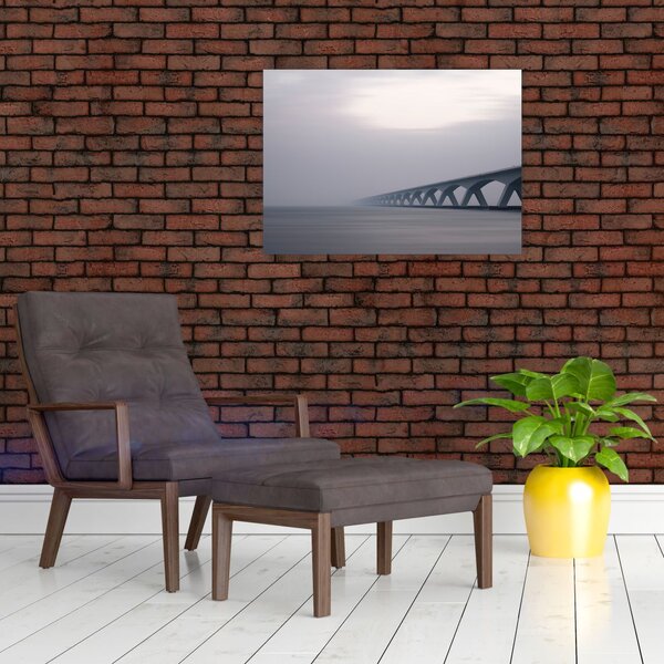 Obraz mostu we mgle (70x50 cm)