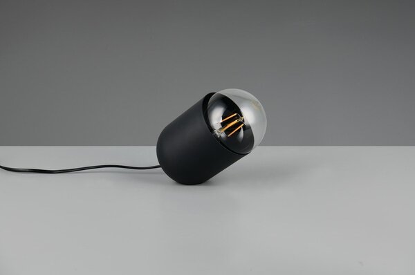 Czarna metalowa lampa stołowa (wysokość 13,5 cm) Nara – Reality