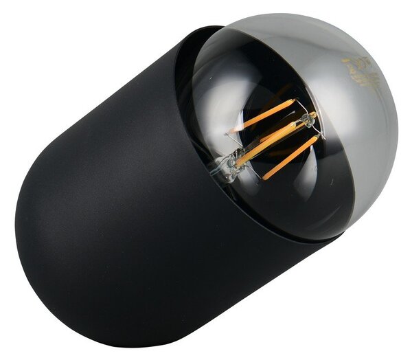 Czarna metalowa lampa stołowa (wysokość 13,5 cm) Nara – Reality