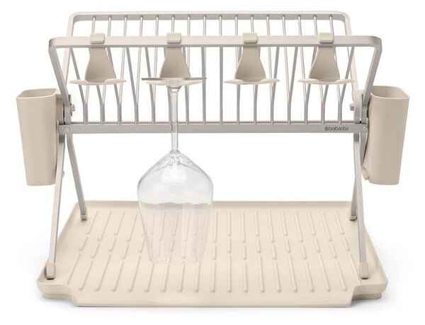 Beżowy metalowy ociekacz dwupiętowy 42x51 cm – Brabantia