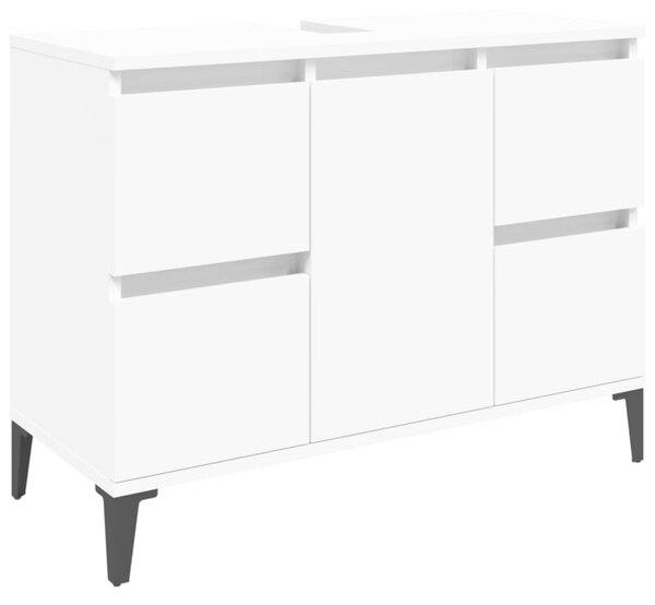 Szafka pod umywalkę, biała, 80x33x60 cm