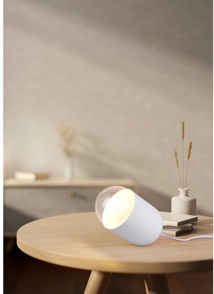 Biała lampa stołowa (wysokość 13,5 cm) Nara – Reality