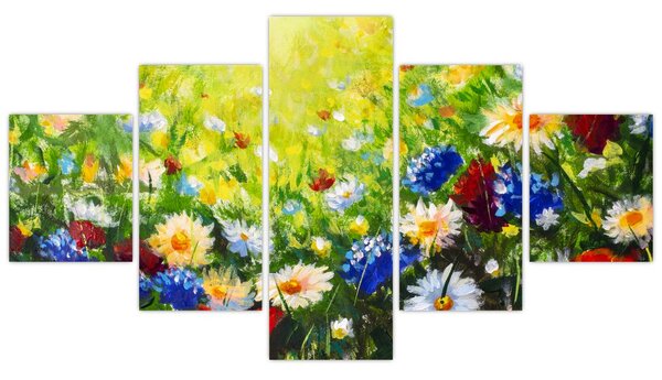 Obraz dzikich kwiatów (125x70 cm)