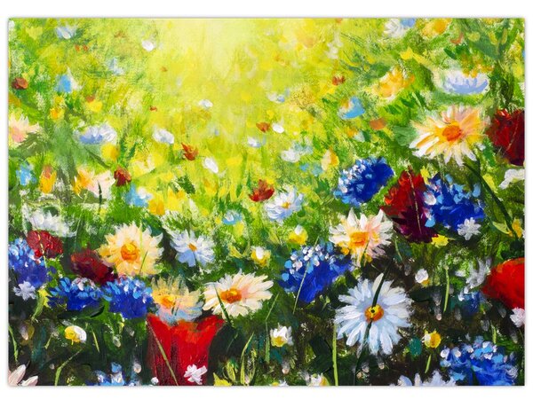 Obraz dzikich kwiatów (70x50 cm)