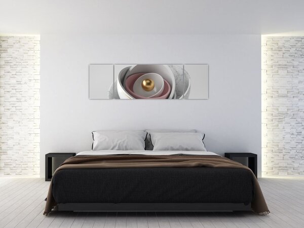 Obraz - Złota perła (170x50 cm)
