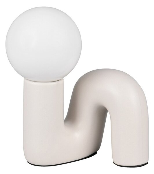 Lampa stołowa ceramiczna w kolorze kości słoniowej (wysokość 21,5 cm) Quinn – Reality